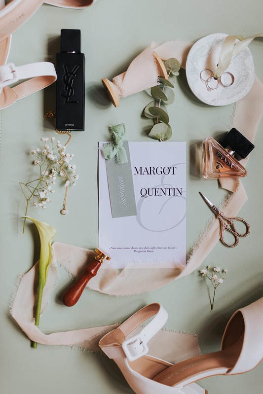 Papeterie de mariage personnalisée de Margot et Quentin